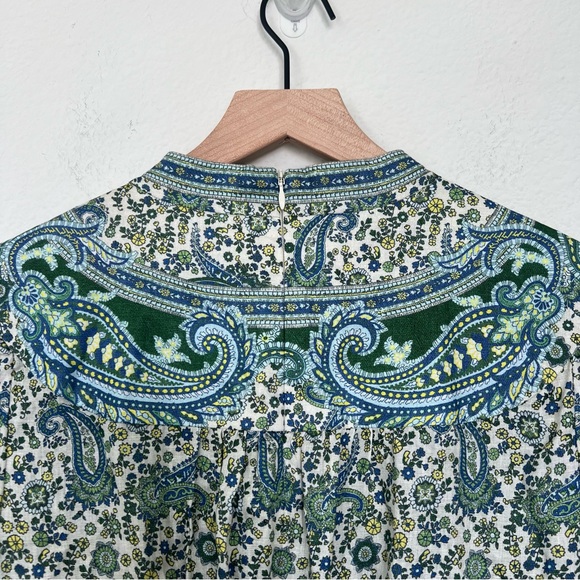 NEW Zimmermann Ottie Plunge Maxi Dress in Green Paisley - Picture 7 of 12